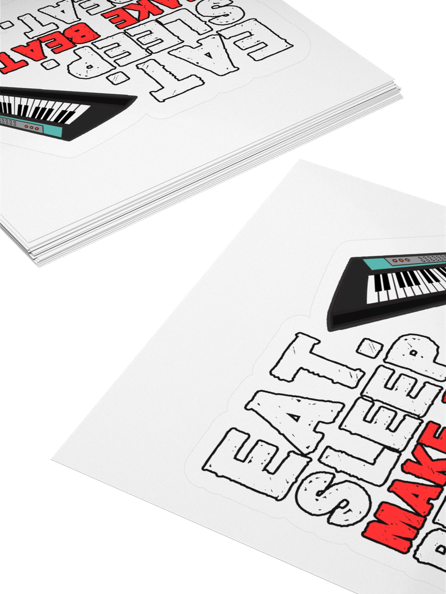 Eat. Sleep. Make Beats. Repeat. Funny Sticker product image (4)