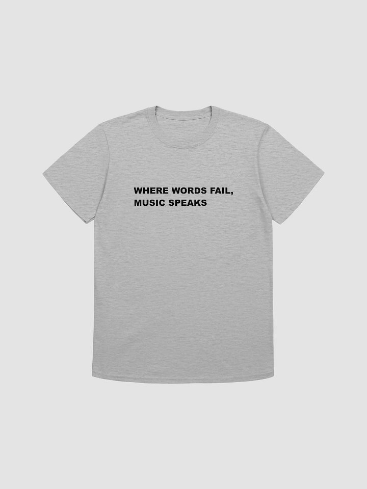 MUSIC SPEAKS TEE IN GREY product image (1)