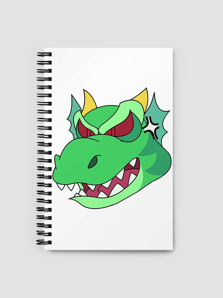 Angry Green Dragon Spiral Notebook Print product image (1)