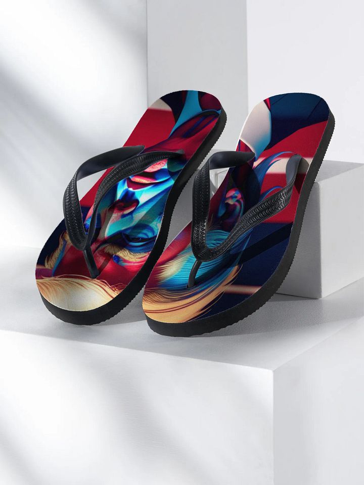 Blue and Red Flip Flops product image (1)