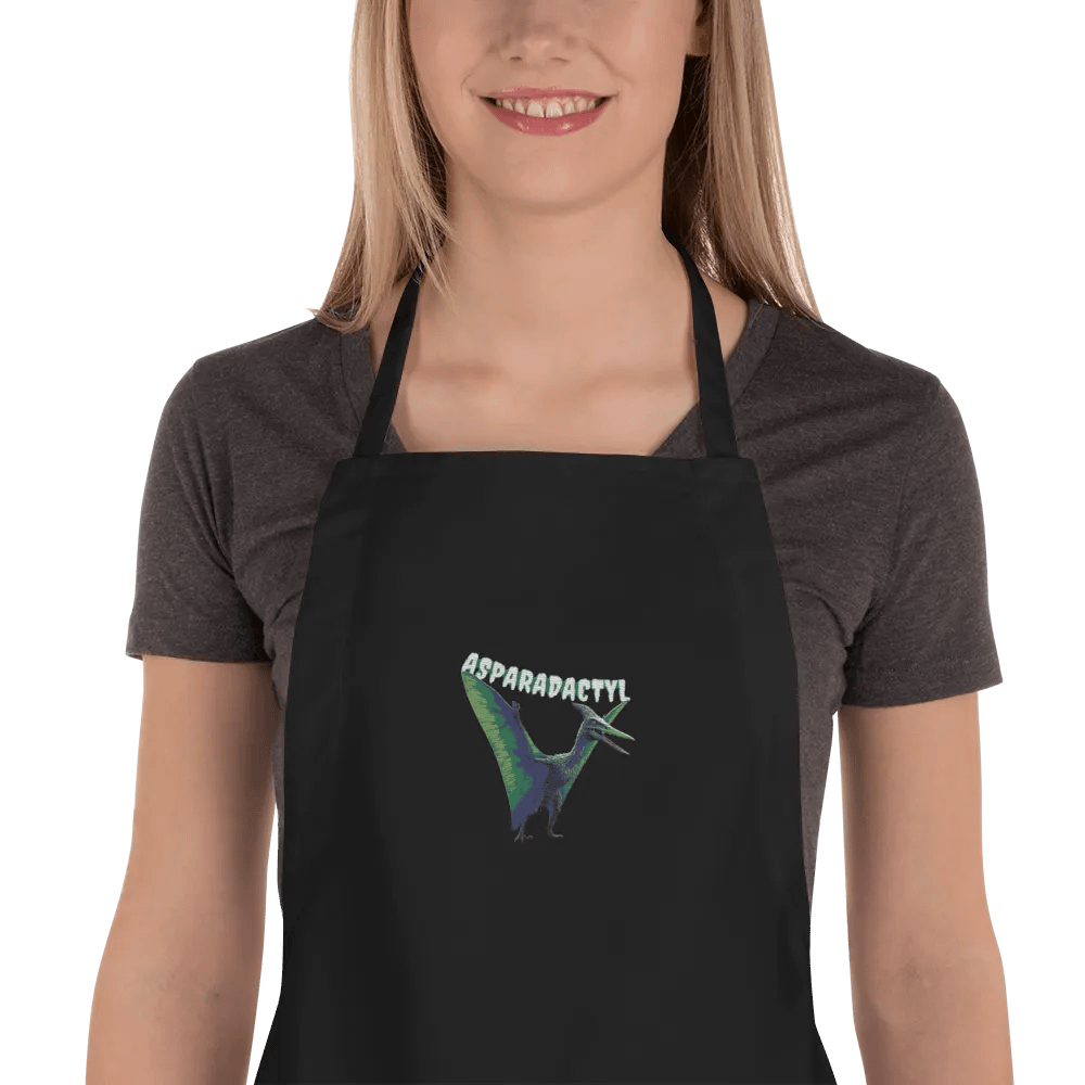 Asparadactyl - Asparagus Pterodactyl Dinosaur Embroidered Apron product image (1)