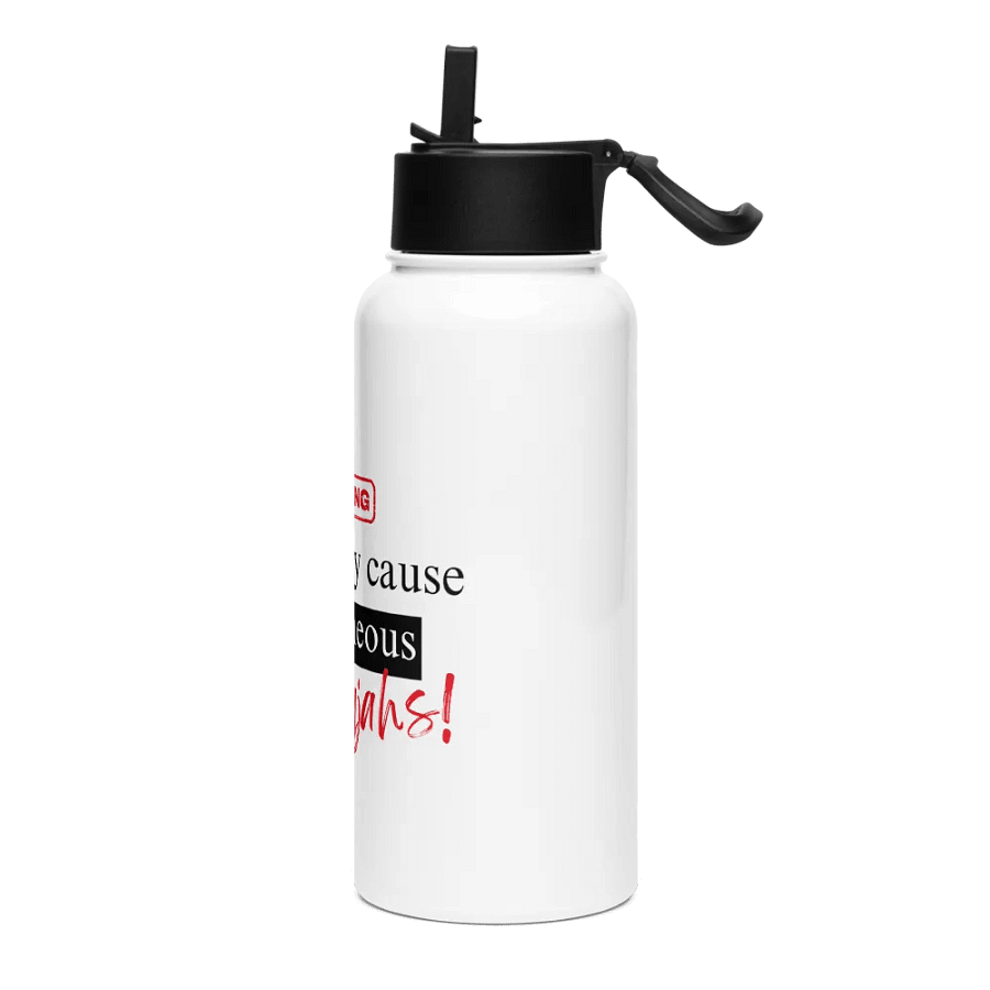 Warning Drink May Cause Spontaneous Hallelujahs Stainless Steel Water Bottle + Sipper with Straw + Water Bottle with Straw | Stainless Steel Water Bottle product image (3)