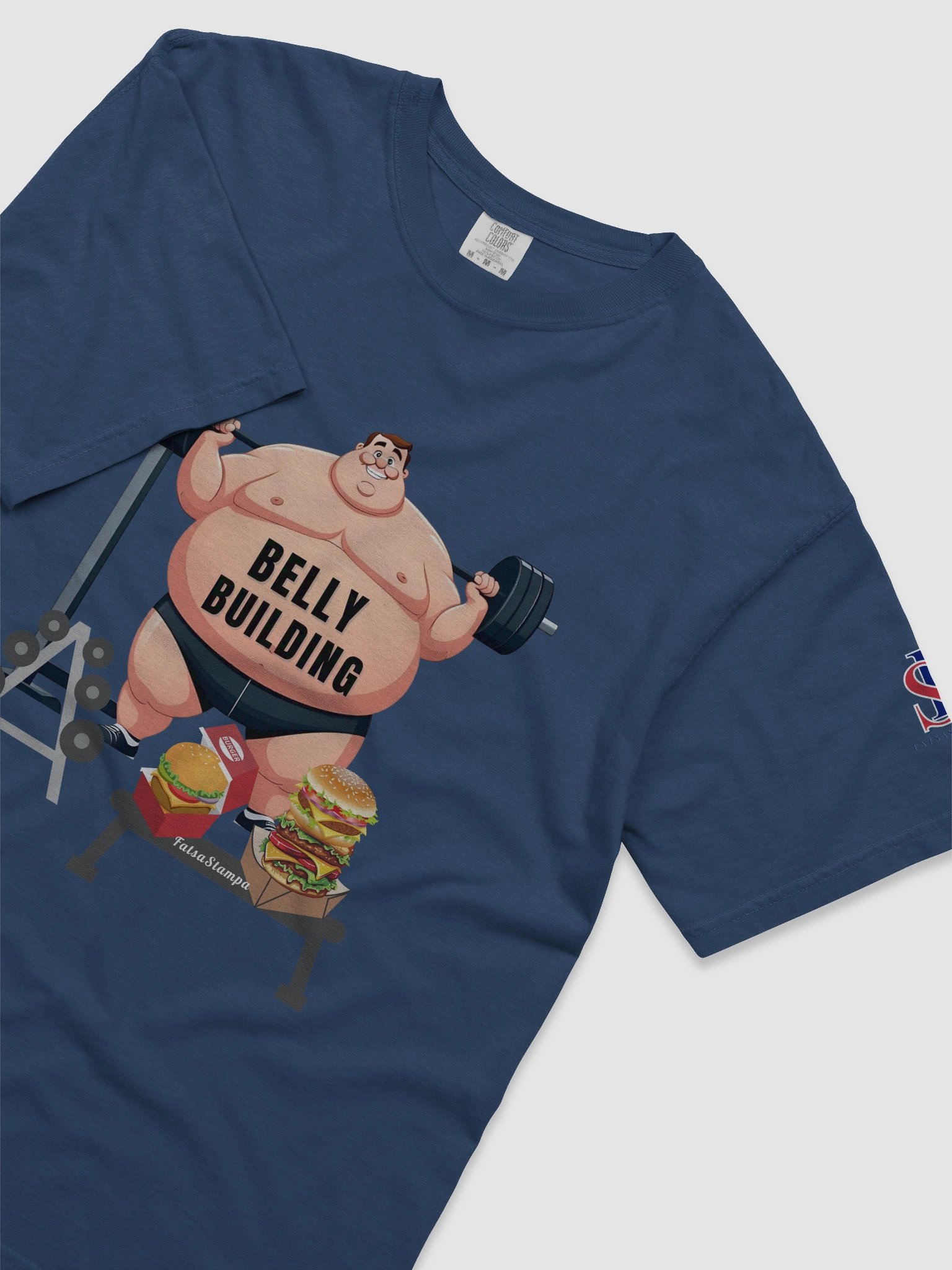 BELLY BUILDING” Funny Gym Parody T-Shirt – Body Positivity & Humor Comfort T-Shirt product image (7)