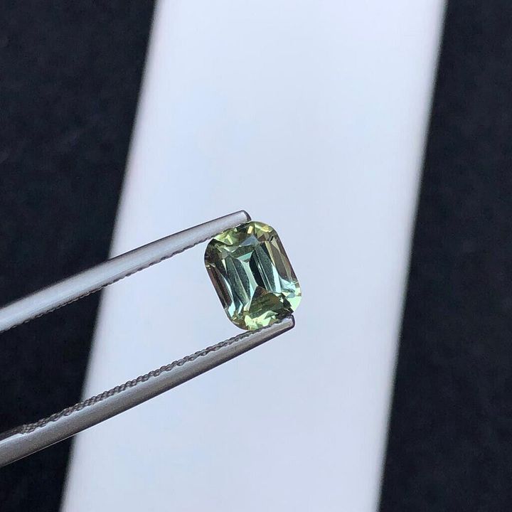 NATURAL GREEN TOURMALINE FOR RING CUSHION CUT GEMSTONE FOR JEWELRY, 1.25 CRT product image (2)
