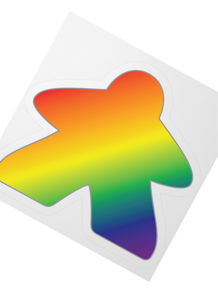 Rainbow Pride Gradient Meeple Sticker product image (4)