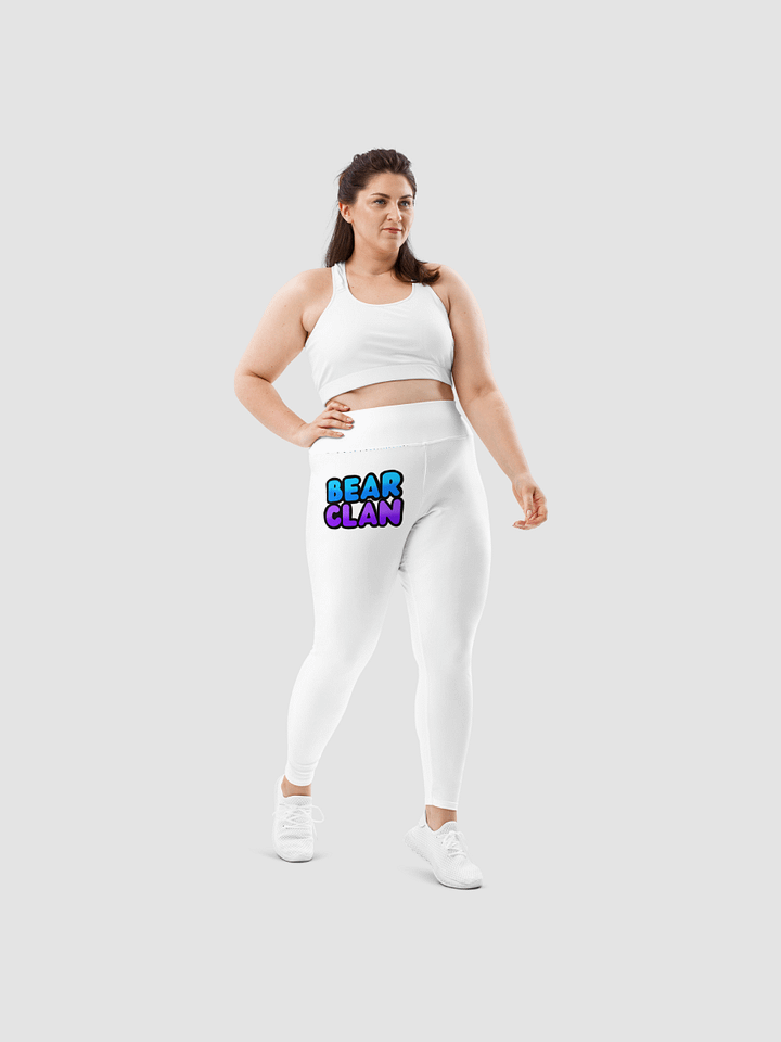 Bear Clan Plus Size Leggings - White product image (1)