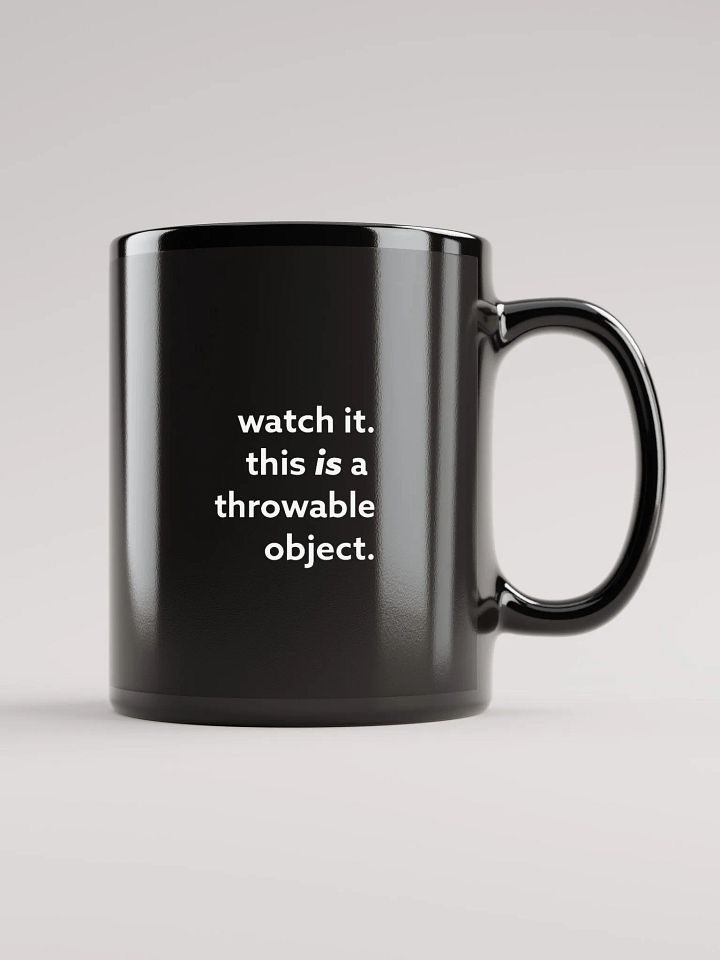 Probable Weapon Mug, all black product image (1)