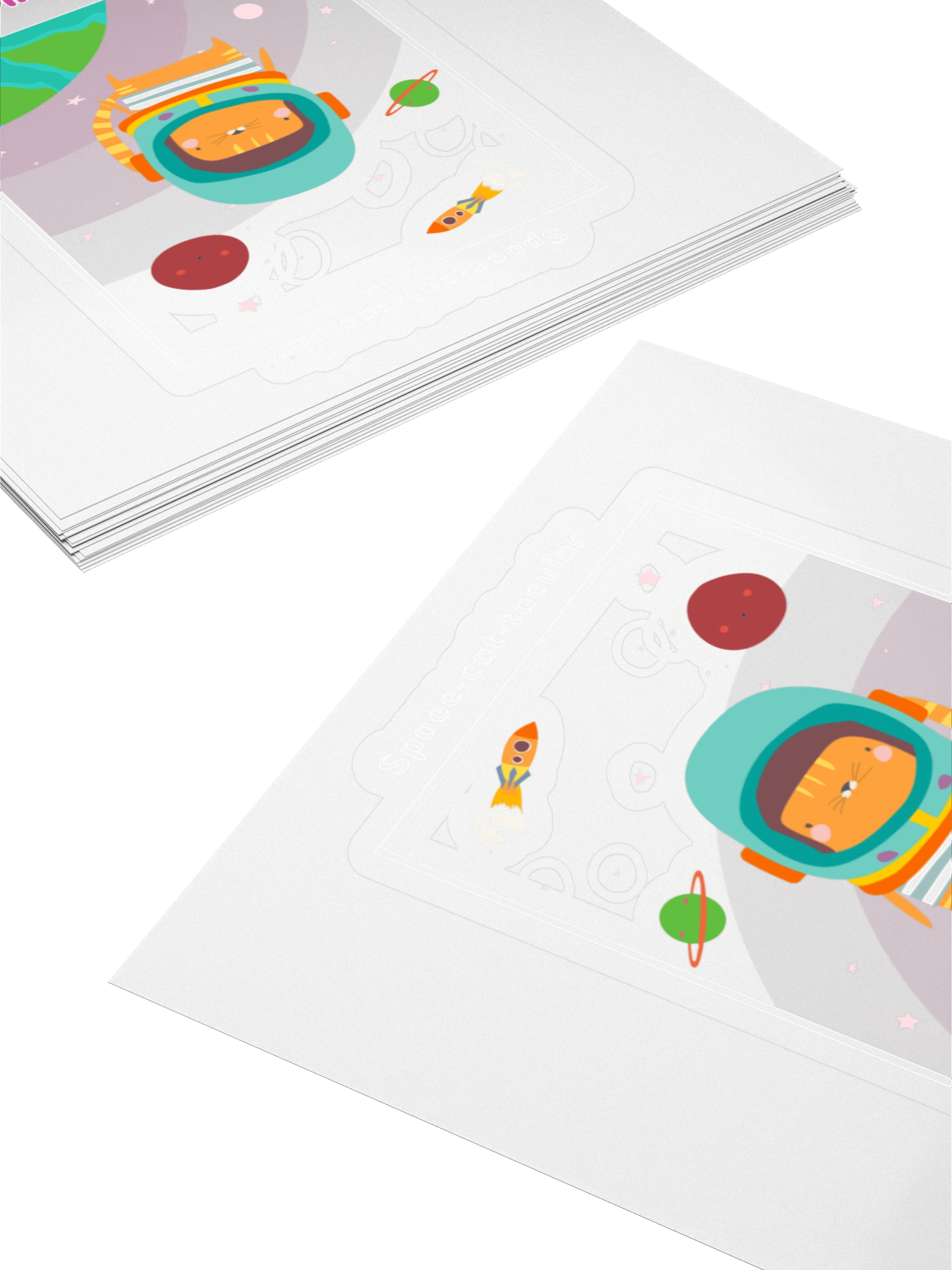 Galactic Feline Adventure Stickers product image (4)