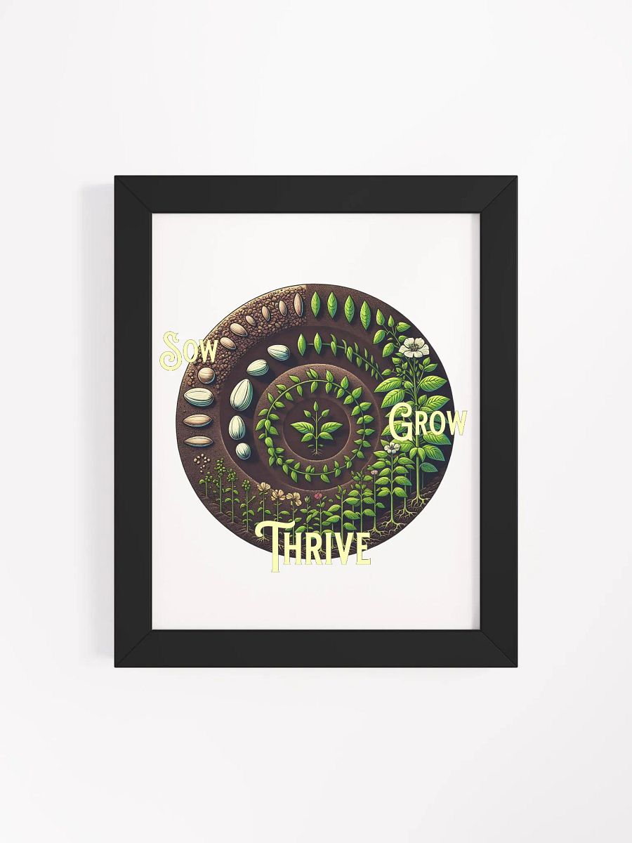 Sow, Grow, Thrive Framed Poster | Grow with Purpose | Flourish from Within | Cultivate Your Dreams | Blossom with Patience | Nurture Your Path product image (4)