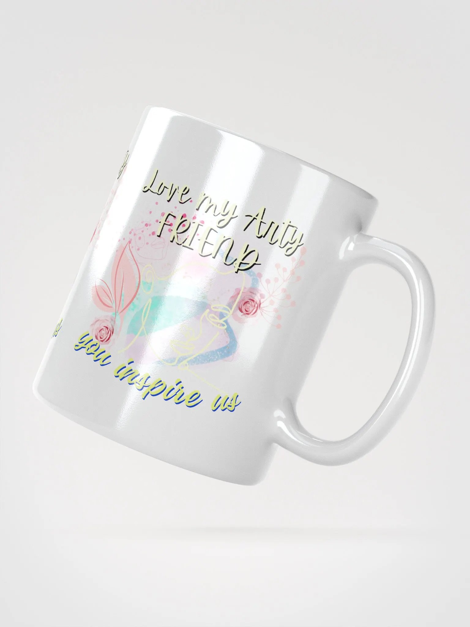 colorful mug for the artist. 'Love my Arty friend'  Perfect gift for colleague, friend who loves arty things product image (4)