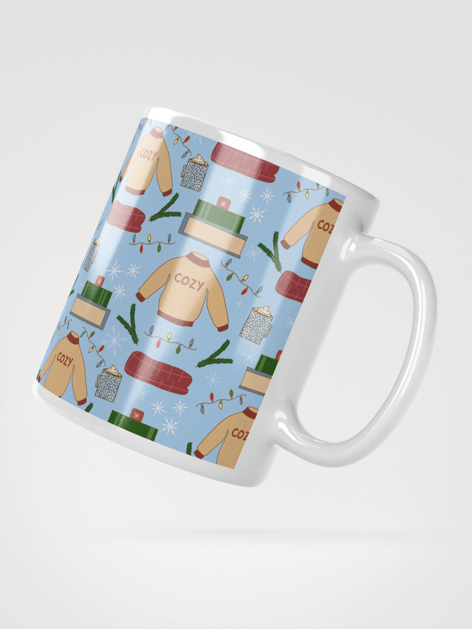 Cozy Winter Pattern Mug in Blue product image (4)