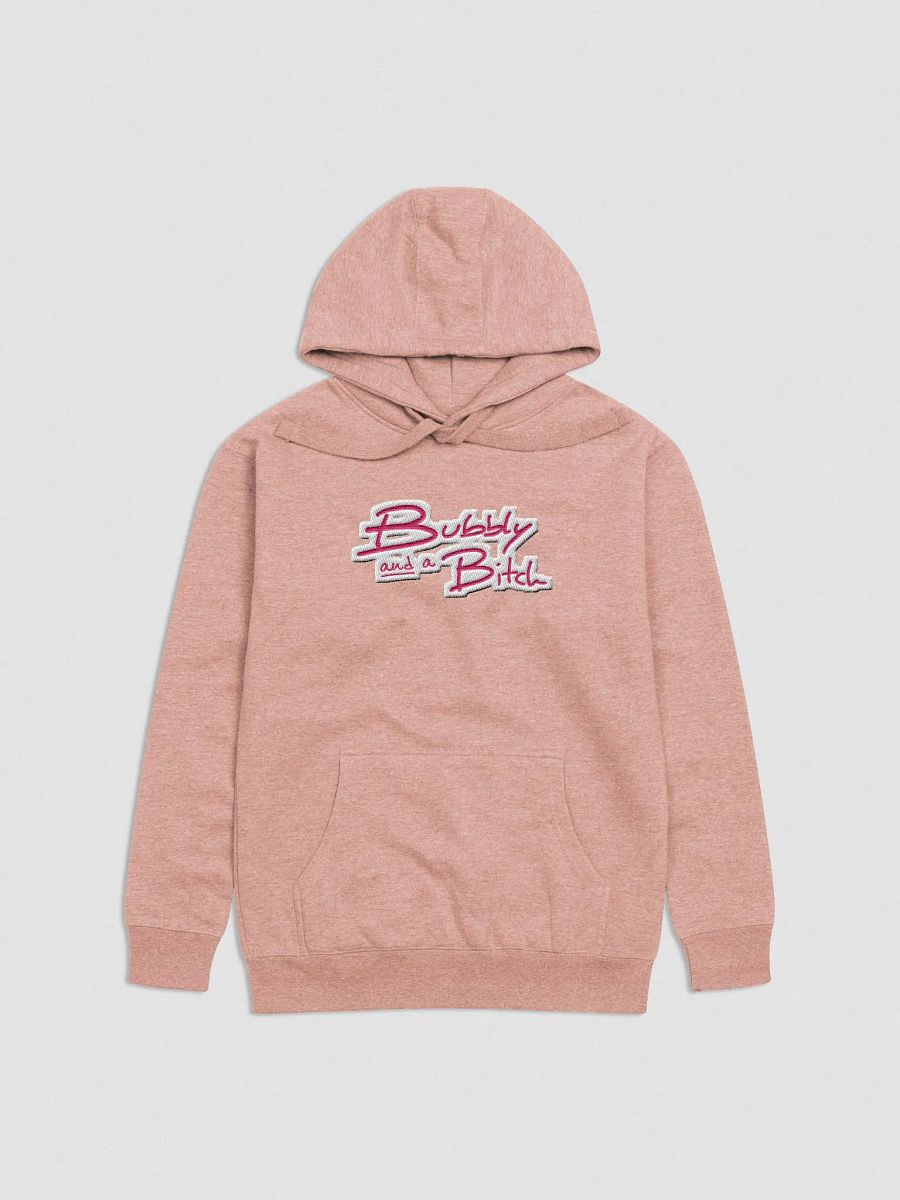 Bubbly and a B*tch (pink bubble design) embroidered heavyweight hoodie product image (2)