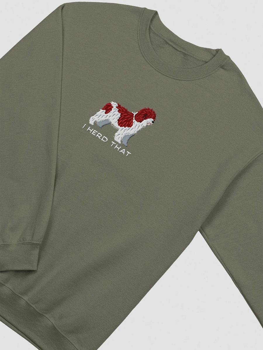 I Herd That Sweatshirt (Embroidered) of a Spanish Water Dog(Chocolate & White) product image (15)
