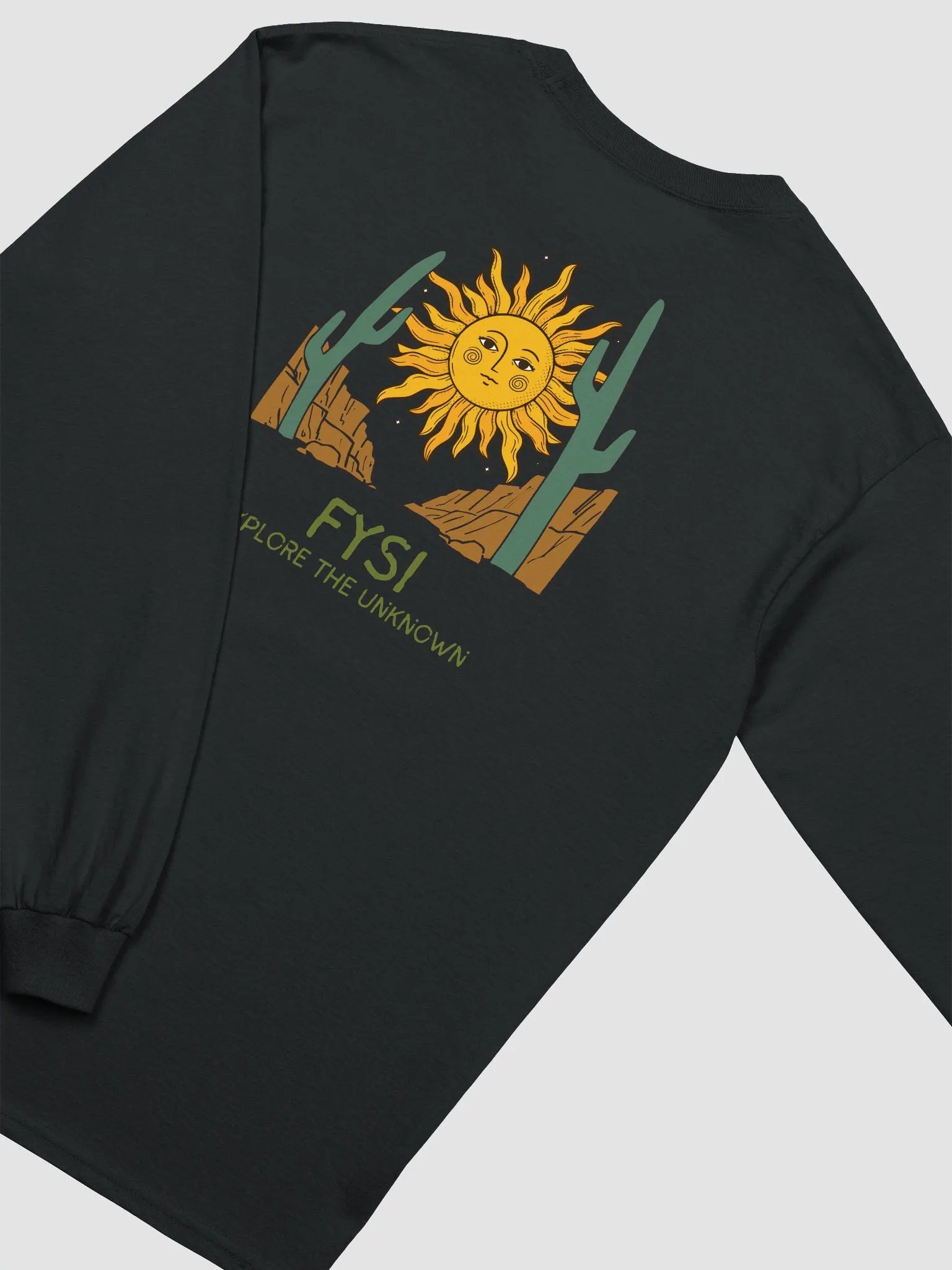 Desert organic cotton long sleeve t-shirt product image (4)
