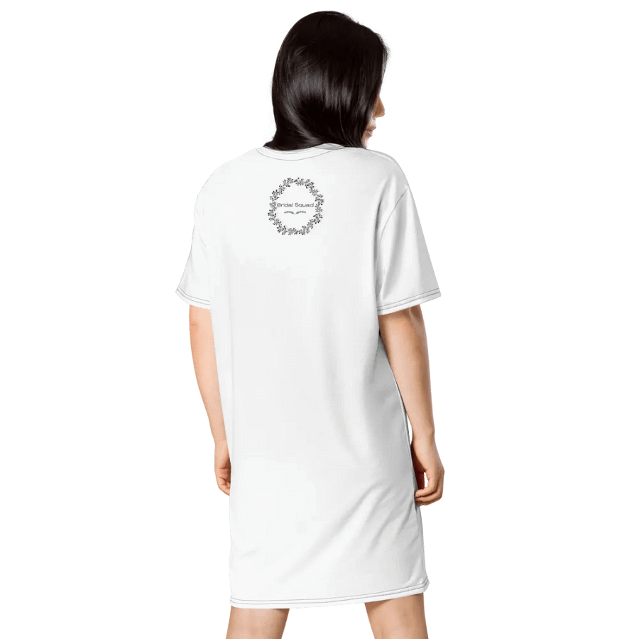 Bridal Squad T-Shirt 012 B&W Wreath Logo Dress product image (3)