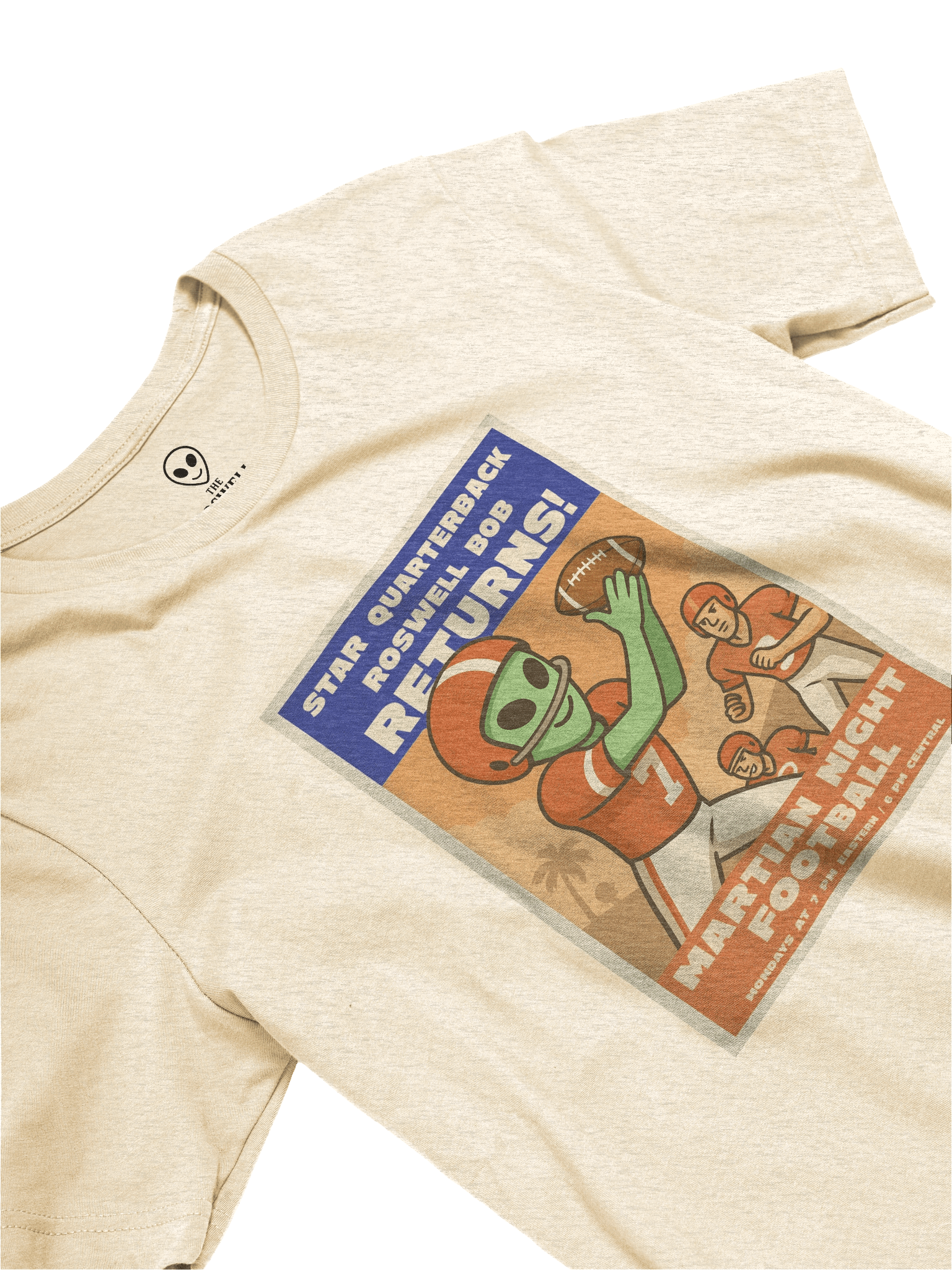 Martian Night Football Roswell Aliens 1950's Retro Poster Unisex T-Shirt product image (3)