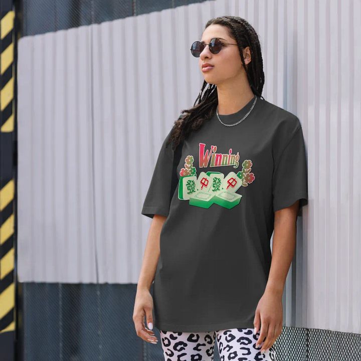 lucky Winning Mahjong Oversized T-Shirt product image (2)