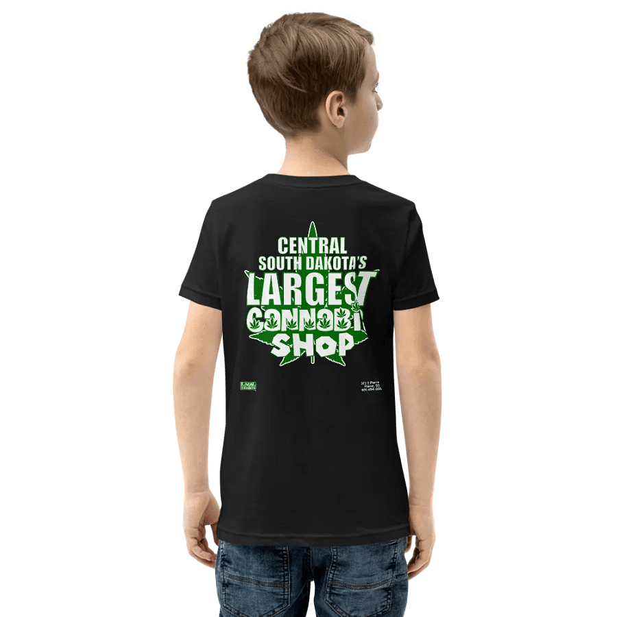 Hemp Quarters Kid's Black Front/Back T-Shirt product image (2)