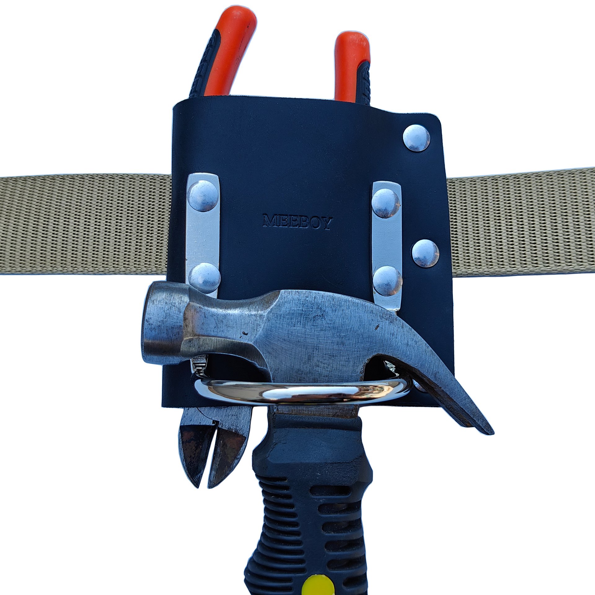 MEEBOY Leather Tool Holster, Leather Axe Belt Loop, Leather Hammer Holder for tool belt, heavy top grain leather axe holster product image (11)