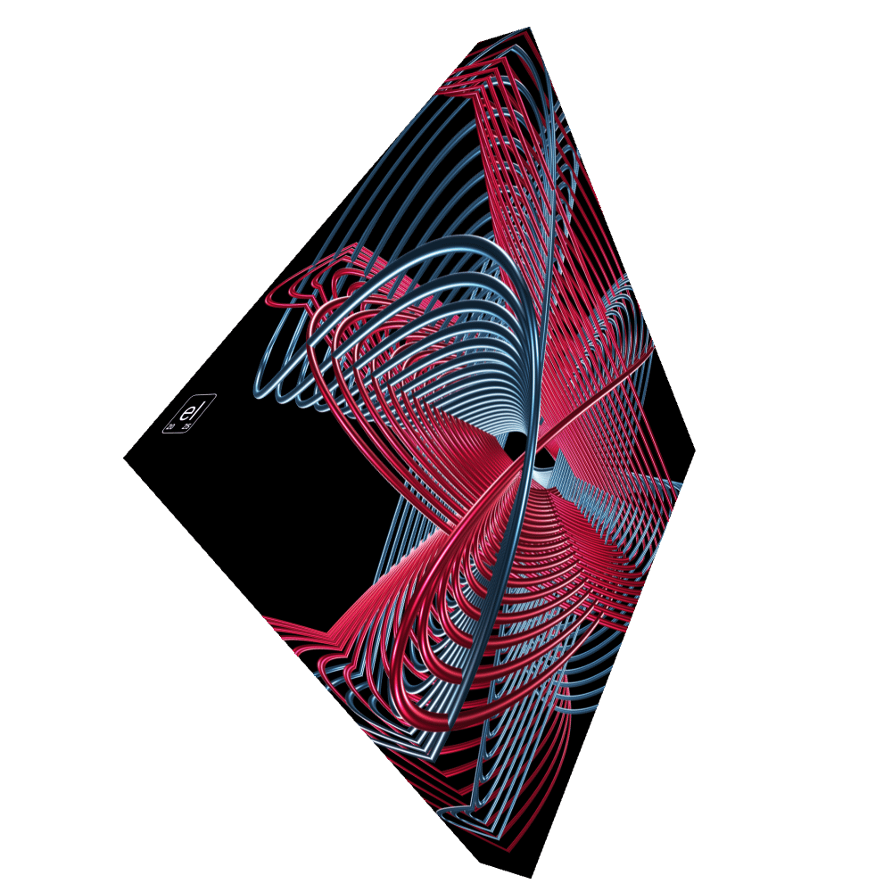 Oscilloscopic Dance #3 - Lissajous Figures Code Art Canvas Print product image (4)
