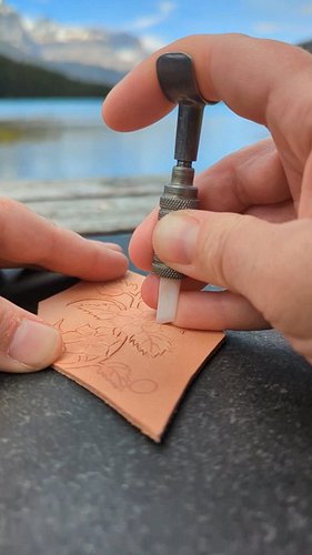 Extreme leatherworking? 😂 Who's in? I keep trying to combine my love of the outdoors with my love of leatherworking in a way ...
