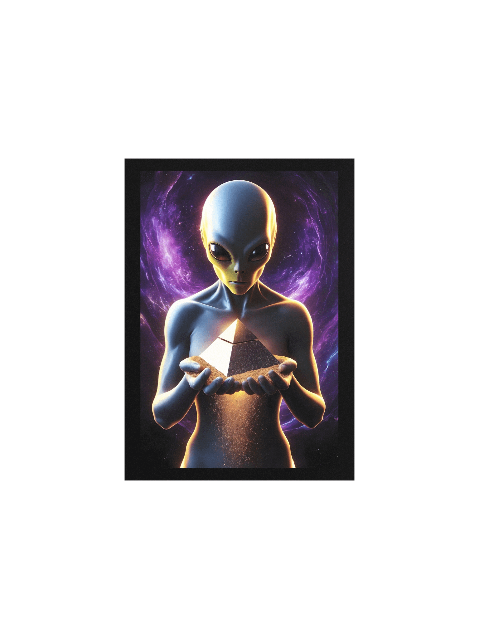 Cosmic Alien Pyramid Poster – Mystical Extraterrestrial Wall Art product image (2)