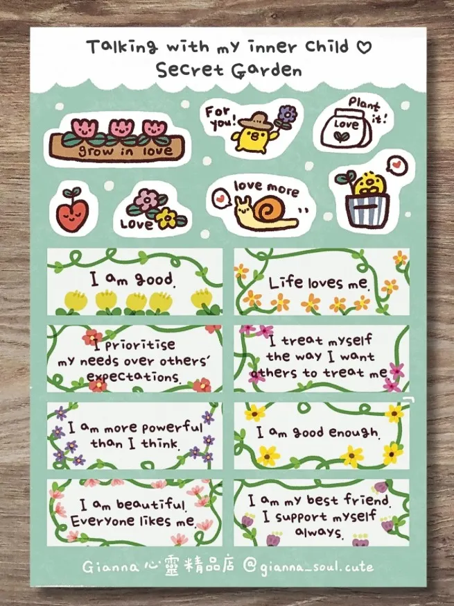 Talk with your inner child · Garden | Positivity Sticker Sheet product image (1)
