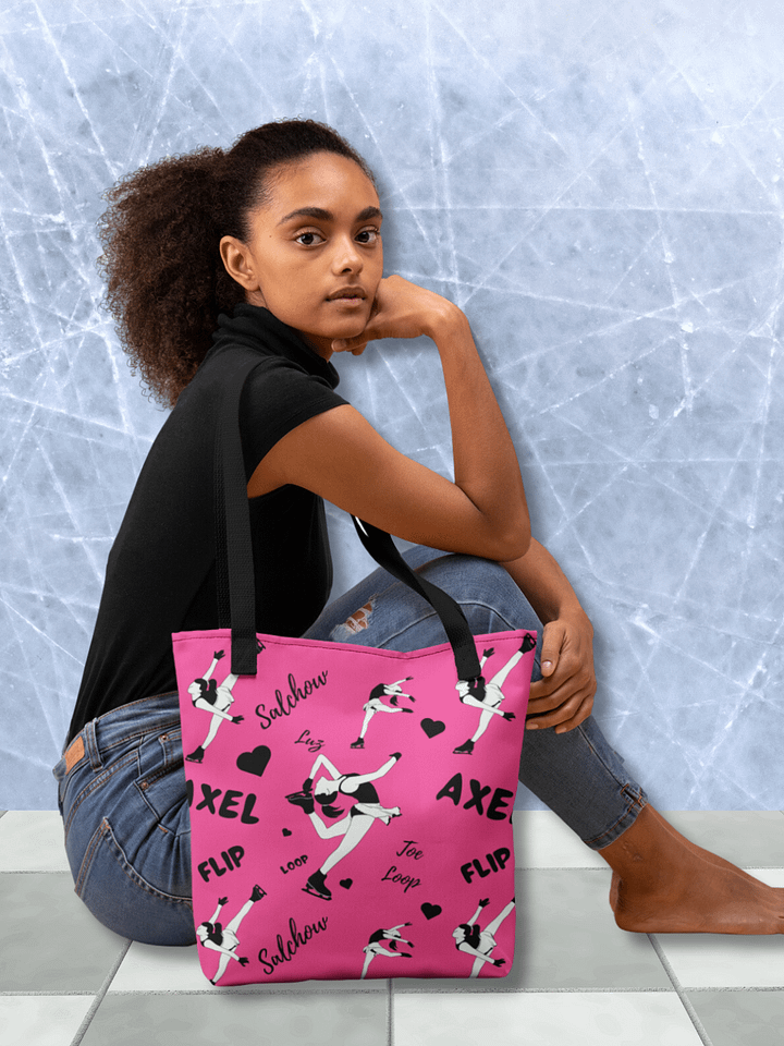 Ice skating Print Tote bag - Pink product image (1)