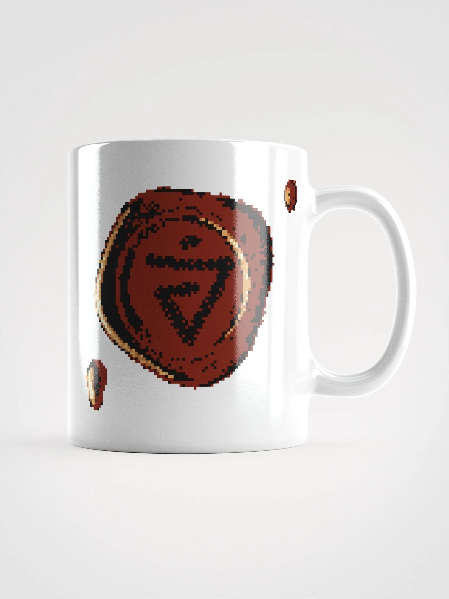 White Mug with Wax Style Symbol product image (2)