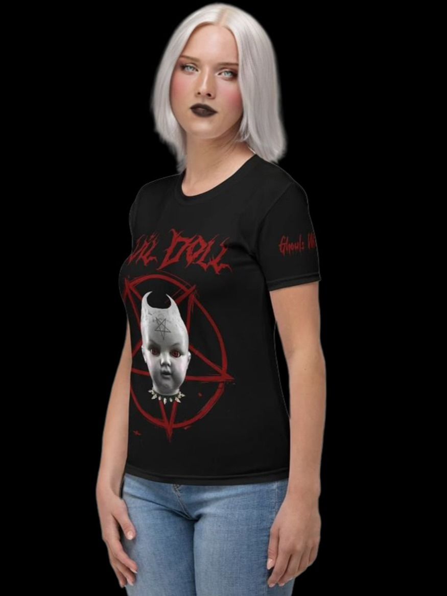 Eerie Doll Red Eyes Women's T-Shirt product image (2)