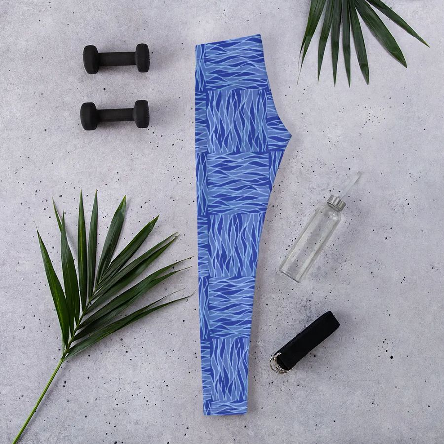 Powder Blue All-Over Print Leggings product image (3)