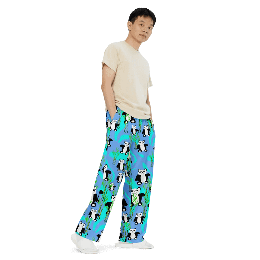 Panda Bears Pattern Wideleg Pants product image (7)