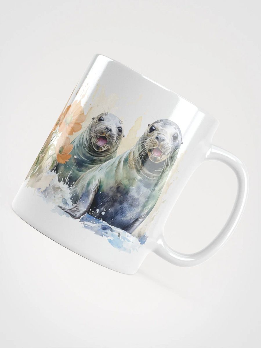 Seal Splash White Glossy Mug product image (6)