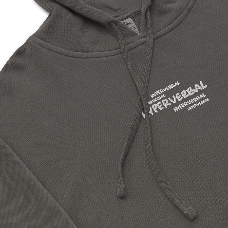 HYPERVERBAL bubble (white) pigment dyed hoodie product image (4)