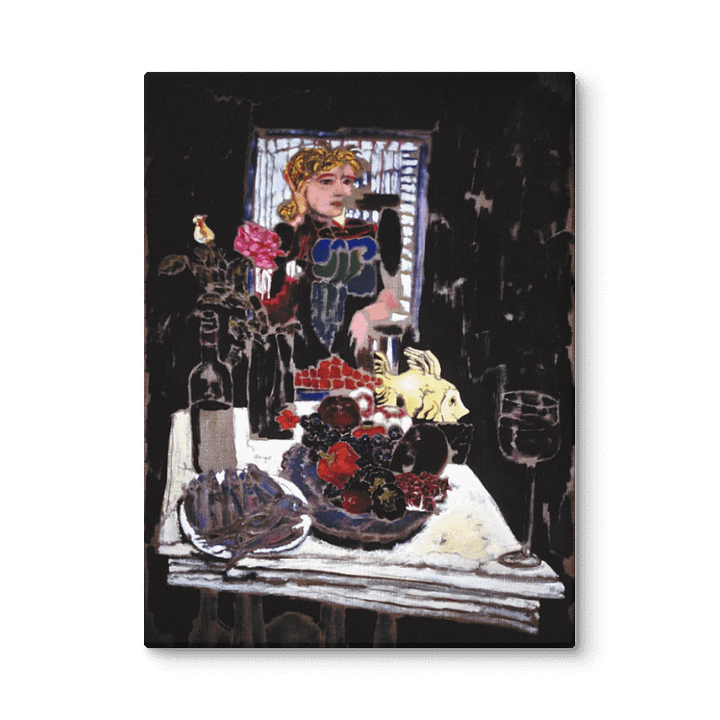 Still Life on White Table (1988) on canvas (30" x 40") product image (2)