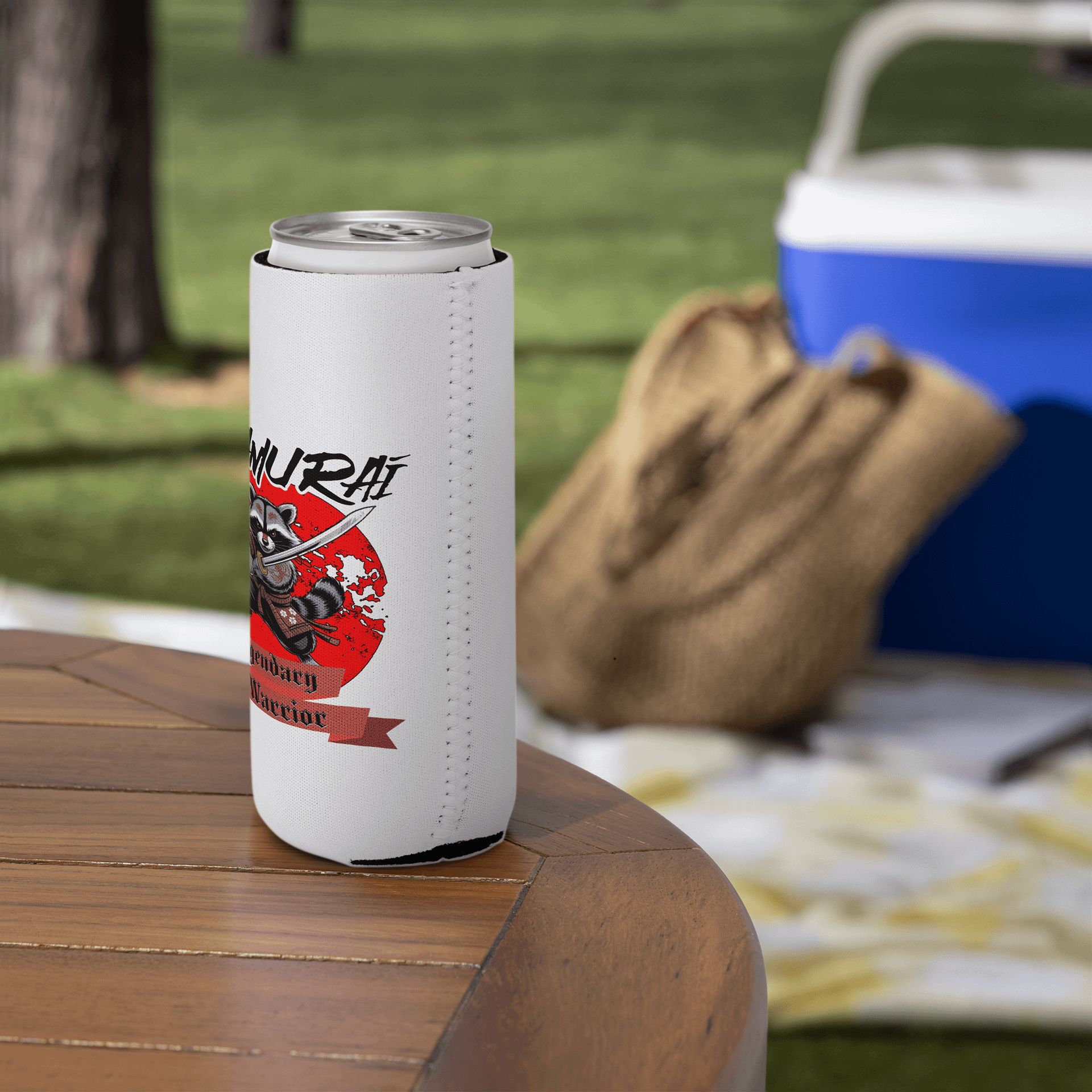 Samurai Legendary Warrior Raccoon Can Cooler product image (5)