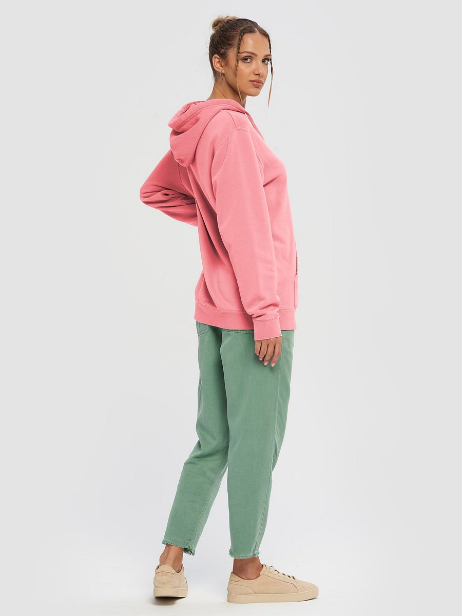 hyperverbal (comic sans with pink stars) printed pigment dyed hoodie product image (3)