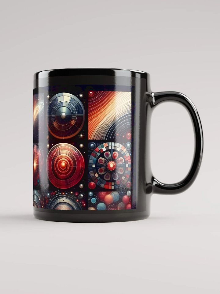 Cosmic Patterns Black Glossy Mug product image (2)