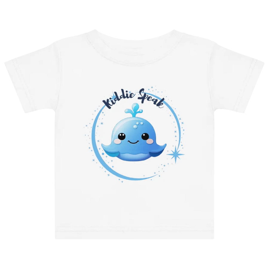 Kiddie Speak Blue Whale Baby Jersey T-Shirt product image (1)