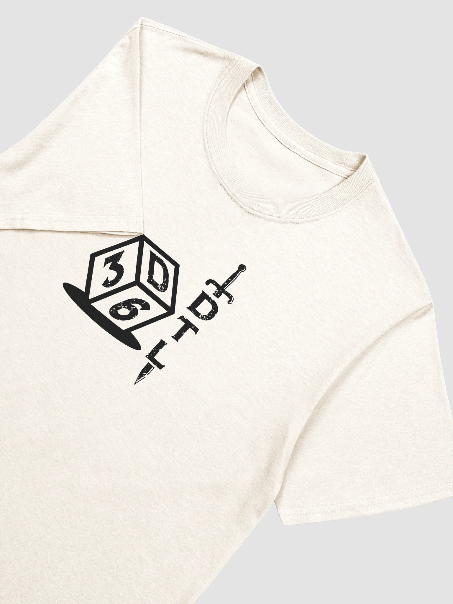 3d6DTL Vertical Logo on Light Unisex Softstyle T-Shirt product image (35)