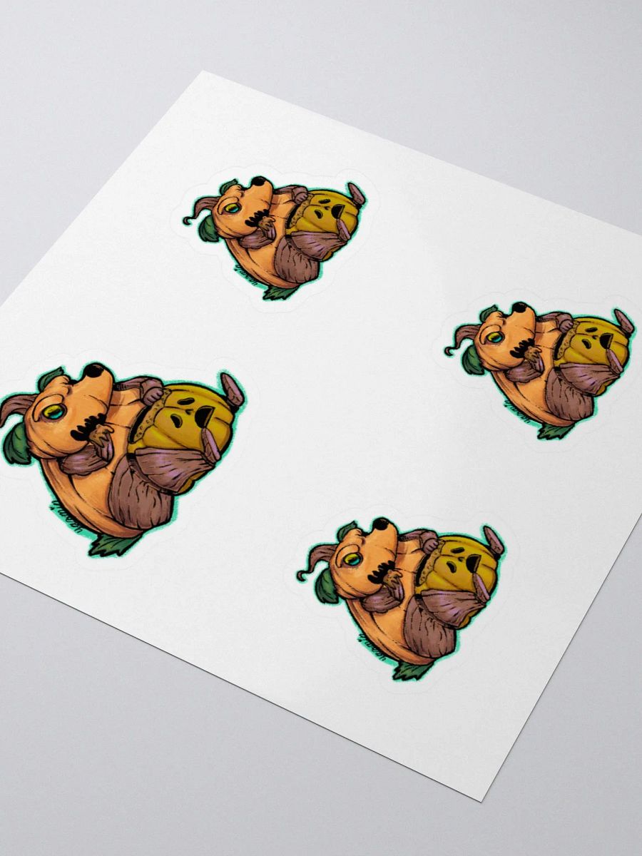 Pumpkin Bear Eating Pumpkin Sticker Set - Whimsical Halloween Decals product image (3)