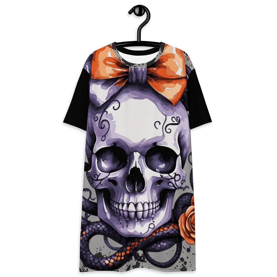 Spooky Coquette Style Skull T-Shirt Dress product image (7)