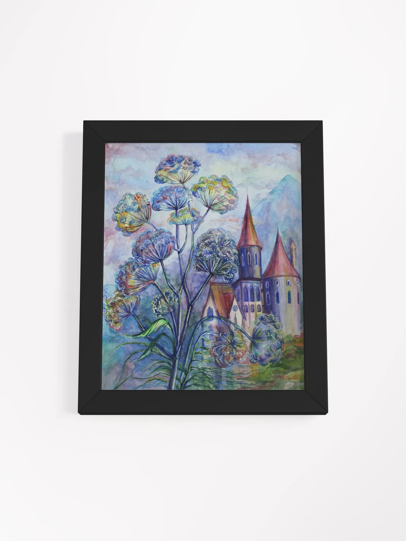 Whimsical Floral Castle Matte Poster - Castle product image (5)