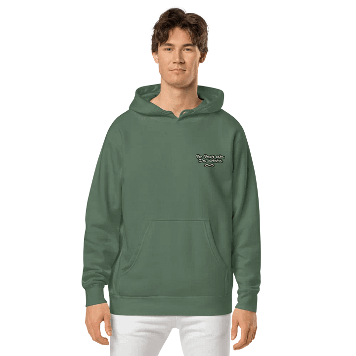 FFS, I'm Autistic (L.C. bubble design 2) embroidered pigment hoodie product image (13)