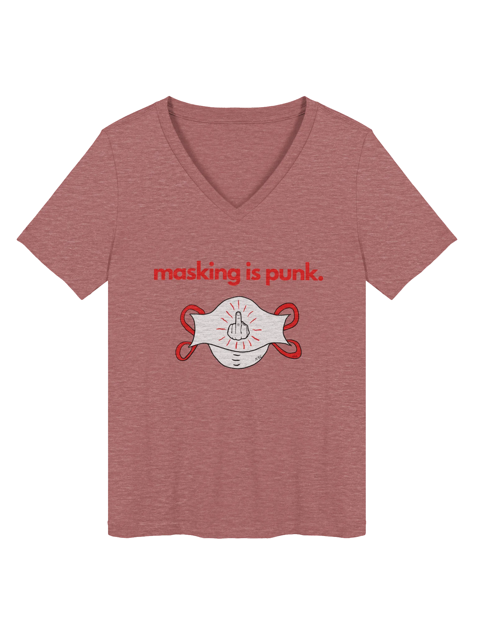 Masking Is Punk v-neck tee product image (3)