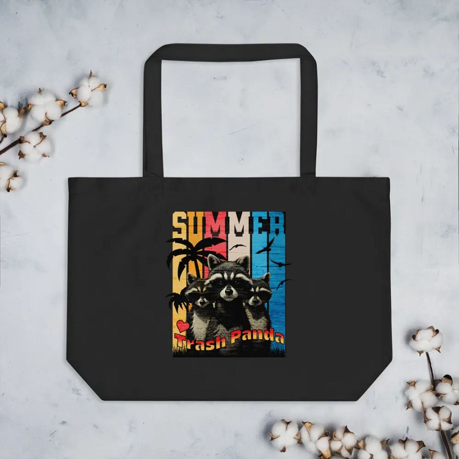 Summer Trash Panda Organic Cotton Tote product image (3)
