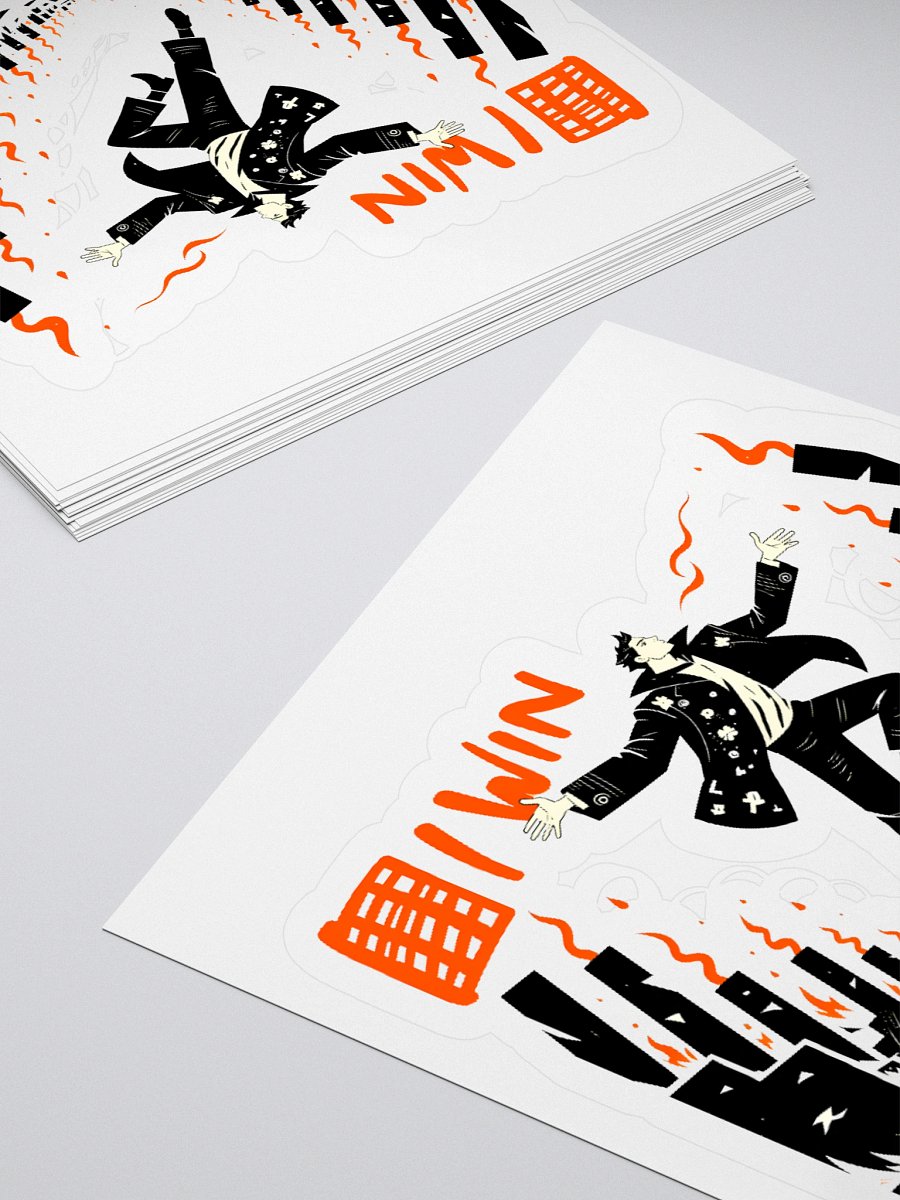 I Win Flame Art Print – Bold Triumphant Sticker product image (12)