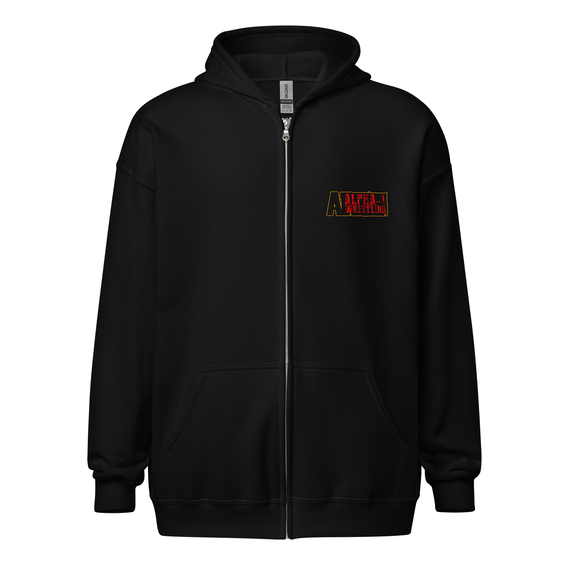 A1 Wrestling Champ Gorilla Double Sided Zip Up Hoodie | Red and Yellow product image (2)