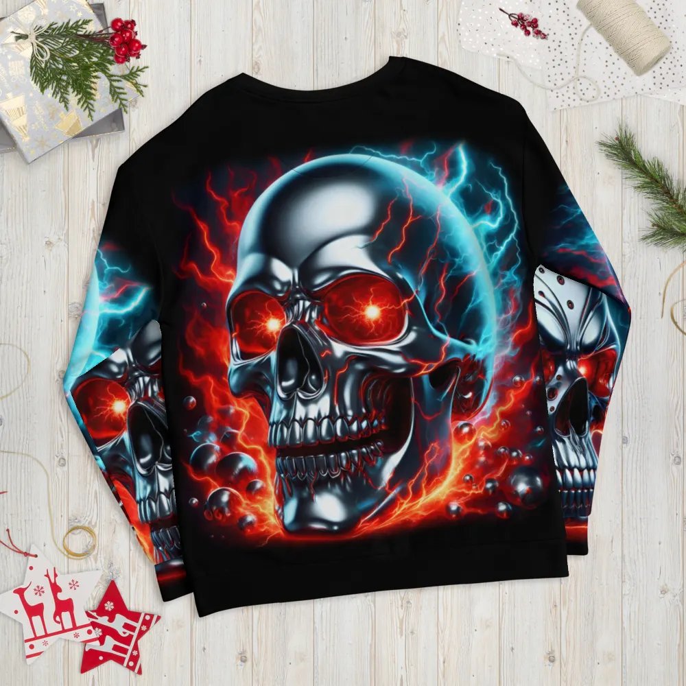 Cyber Skull Unisex All-Over Print - Unisex Sweatshirt #12 product image (11)
