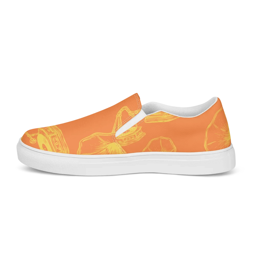 Vintage Gramophone Pattern Slip-On Shoes product image (9)